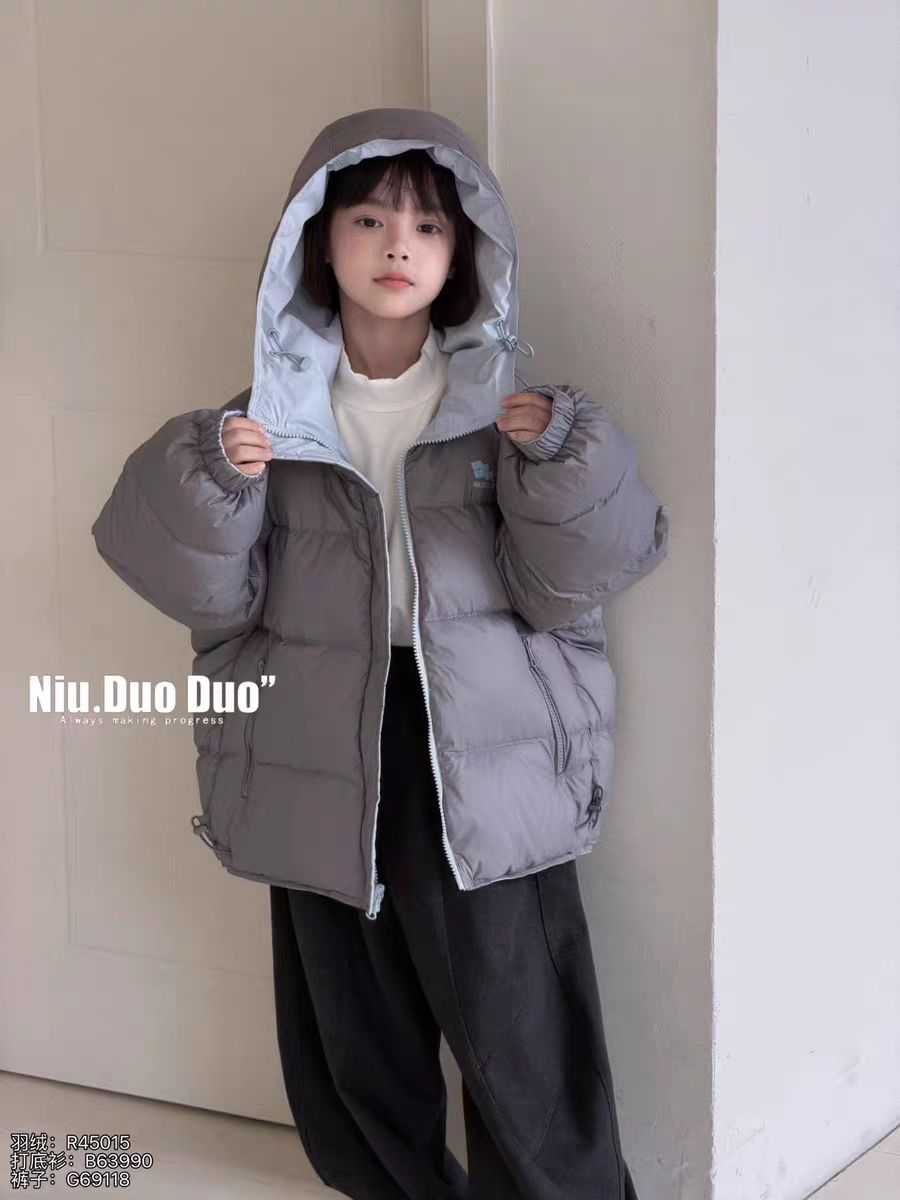 两面穿羽绒服冬季新款男女童加厚90白鸭绒保暖外套5015