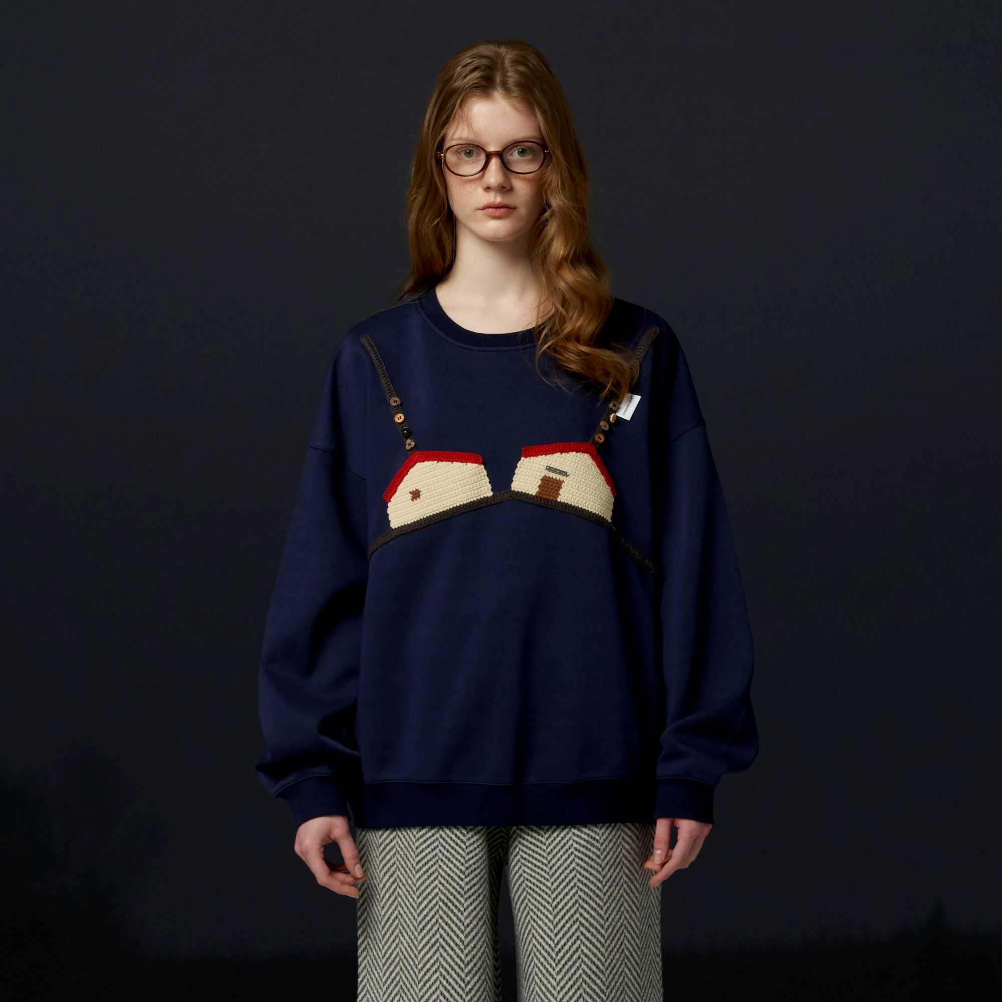 【LOCAT】CHEERi UPi  房子胸衣圆领卫衣  CUU25FWWY702