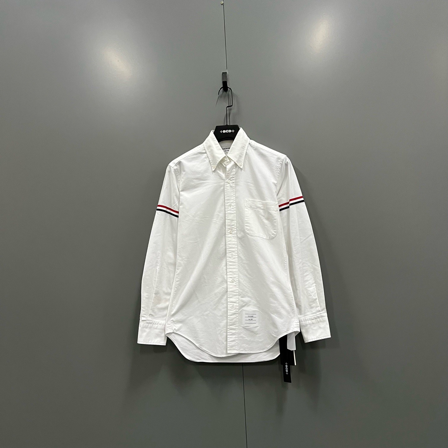 未使用 THOMBROWNE (ll) TB 白色袖标条纹衬衫 1码017427
