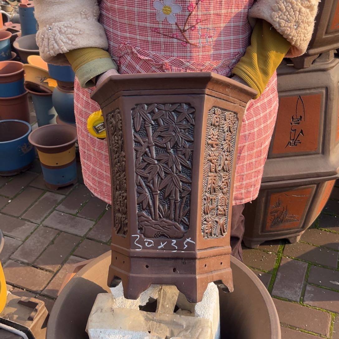 紫泥花盆紫砂花盆68