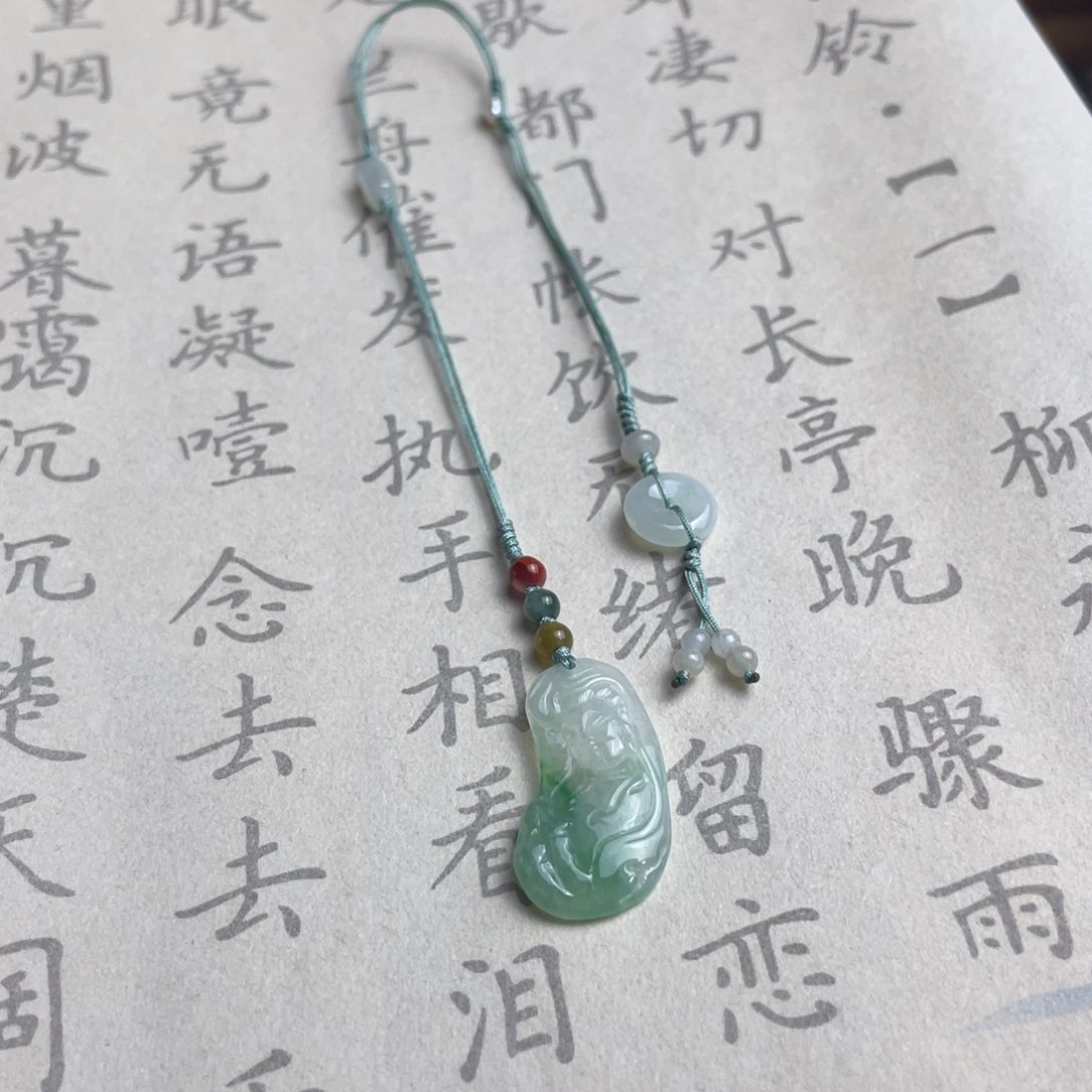 翡翠挂件未镶嵌书签