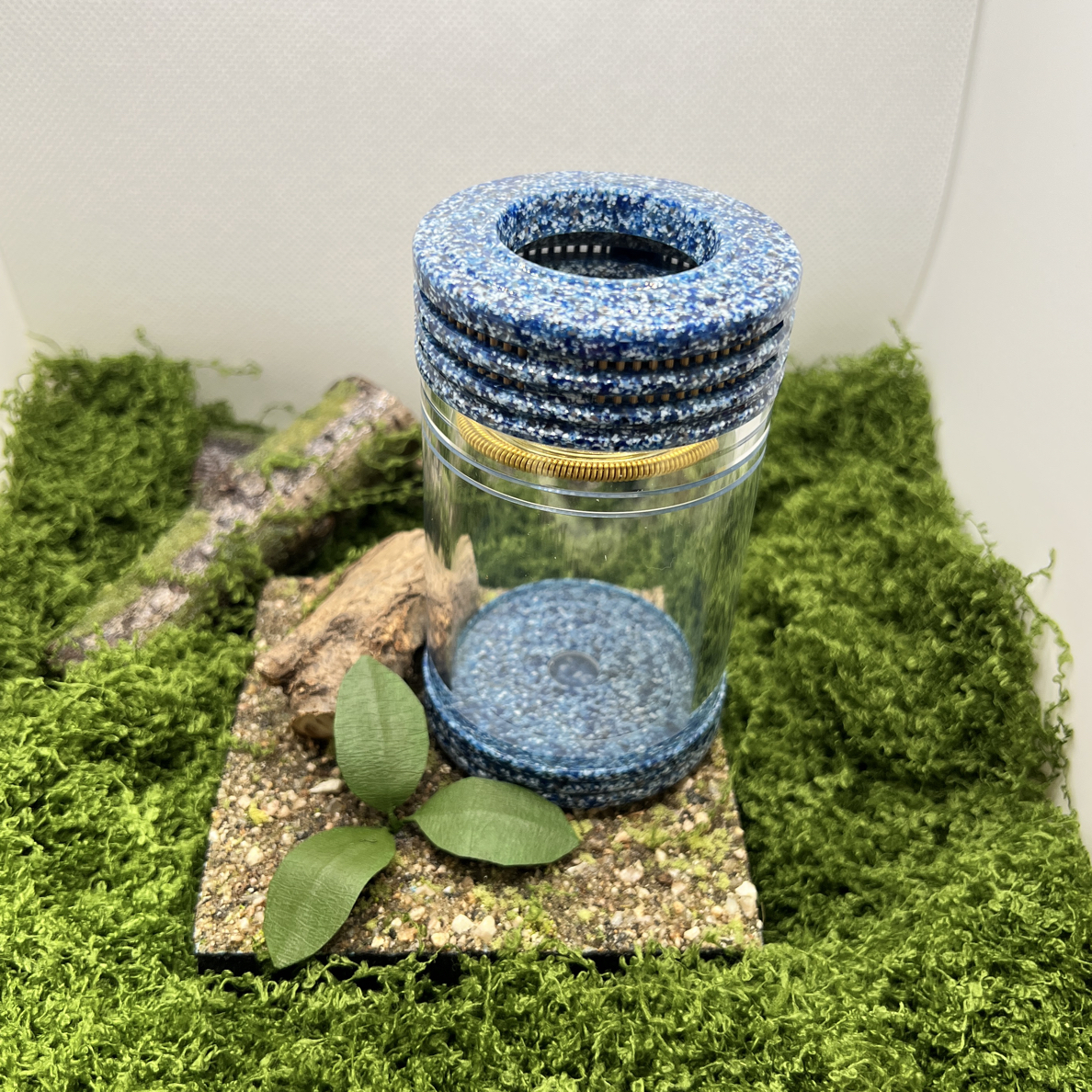玩物甄选全青花独孔竹丝蝈蝈本叫罐蝈蝈罐子鸣虫虫具配簧配布套