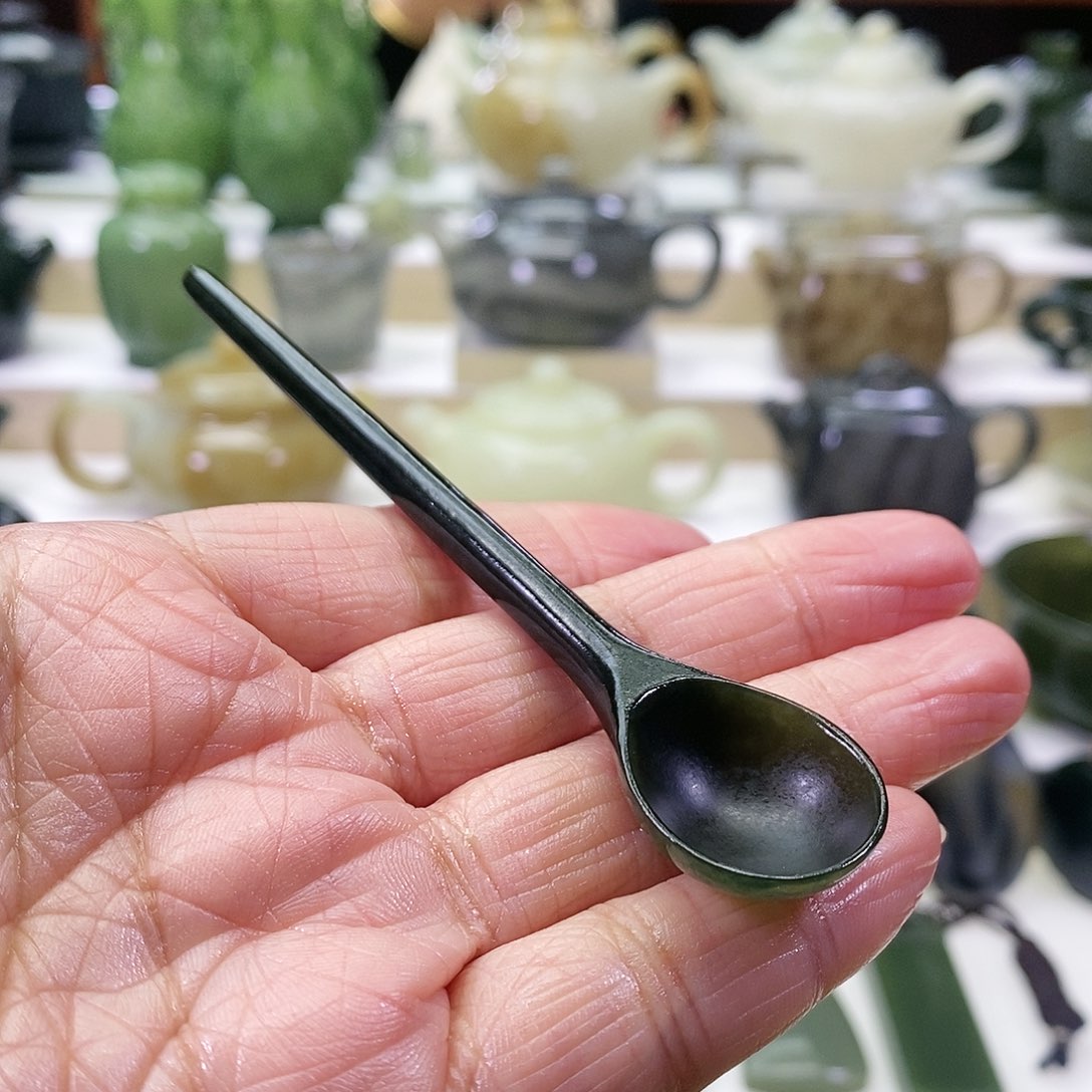 和田玉搅拌勺未镶嵌