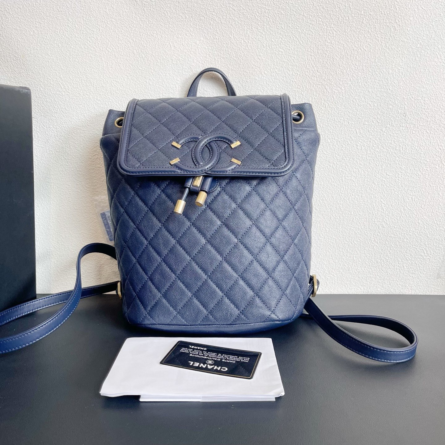 95新 Chanel/香奈儿 98新 奢总管/赛尔斯堡双肩包/25开有卡