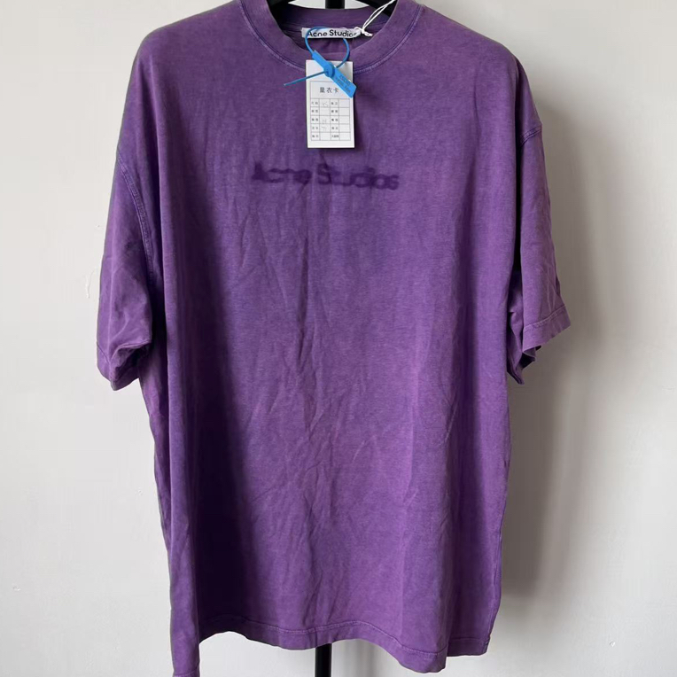 未使用 Acne studio Logo刺绣圆领短袖 T恤 女款 XS码 01357