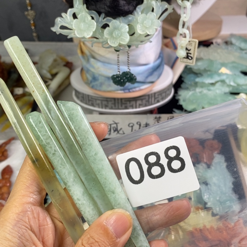 【闪购商品】岫玉发饰未镶嵌王*多