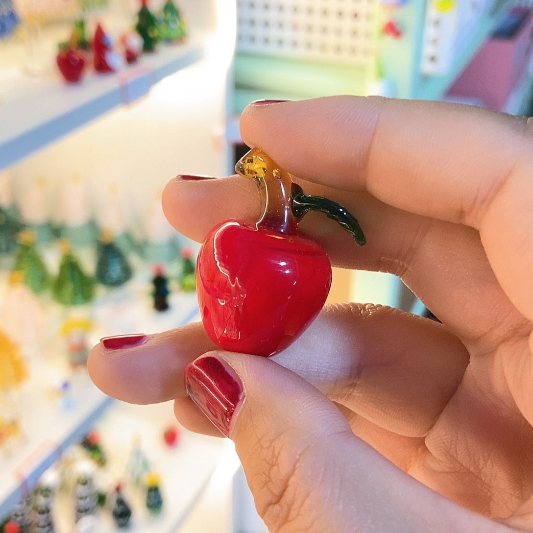 琉璃手工艺品苹果