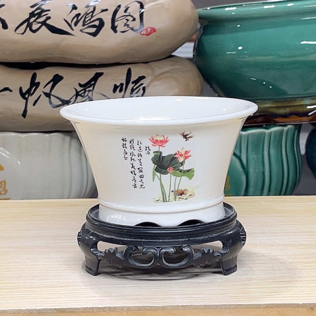 陶瓷绿植多肉微瑕花盆口径13*7.5
