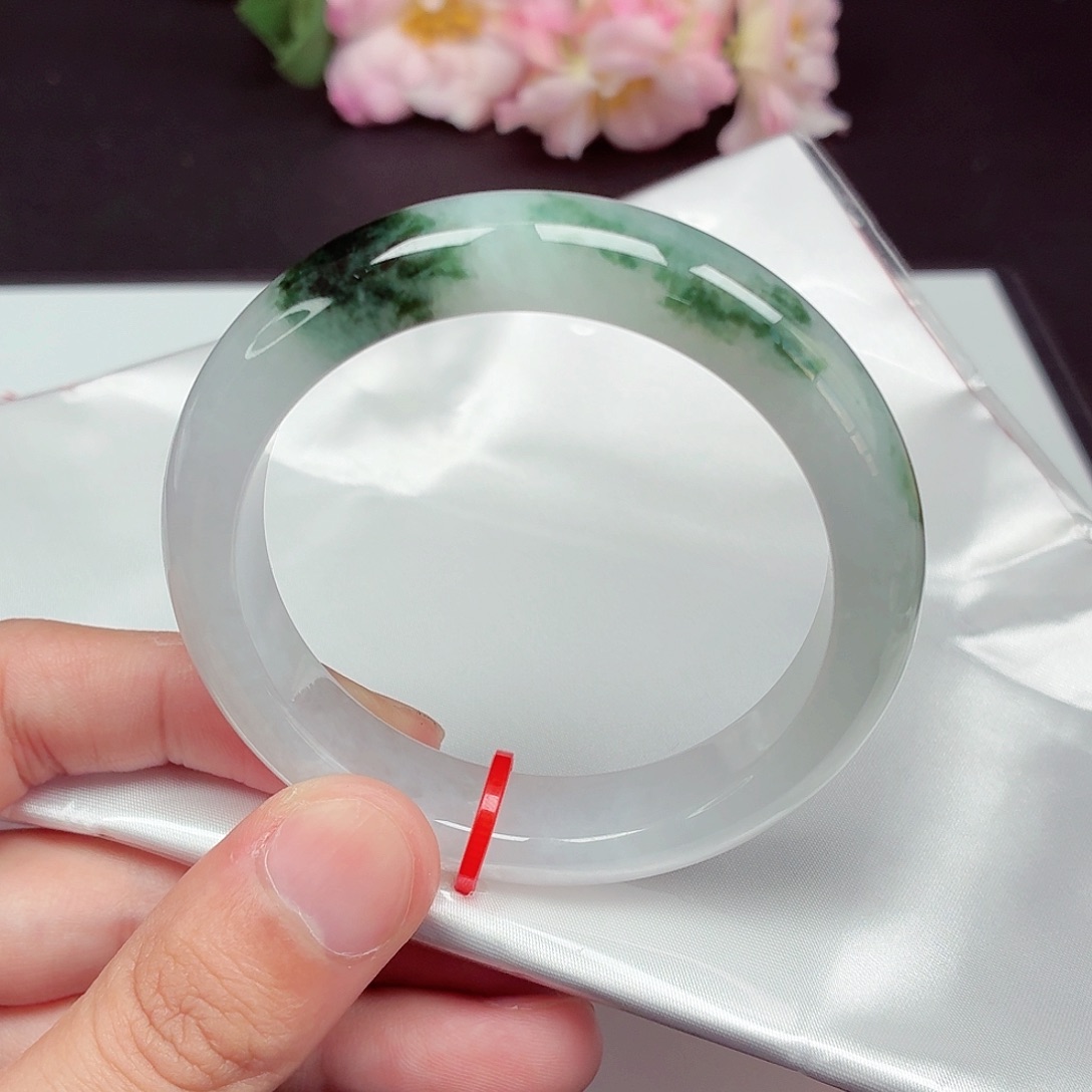 翡翠未镶嵌手镯54圈口