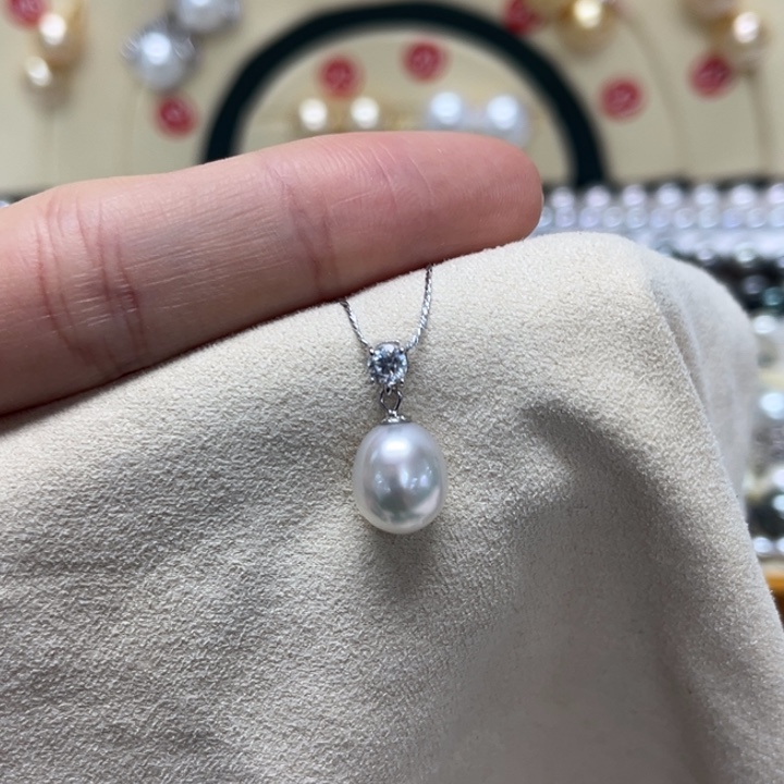 颈饰海水珍珠银S925镶嵌澳白 8-9mm 28号