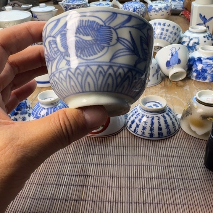 青花瓷器杯子茶具