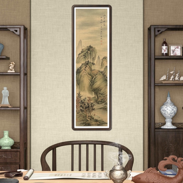 画家刘云鹏新中式山水画入户玄关装饰画客厅办公室书房茶室挂画