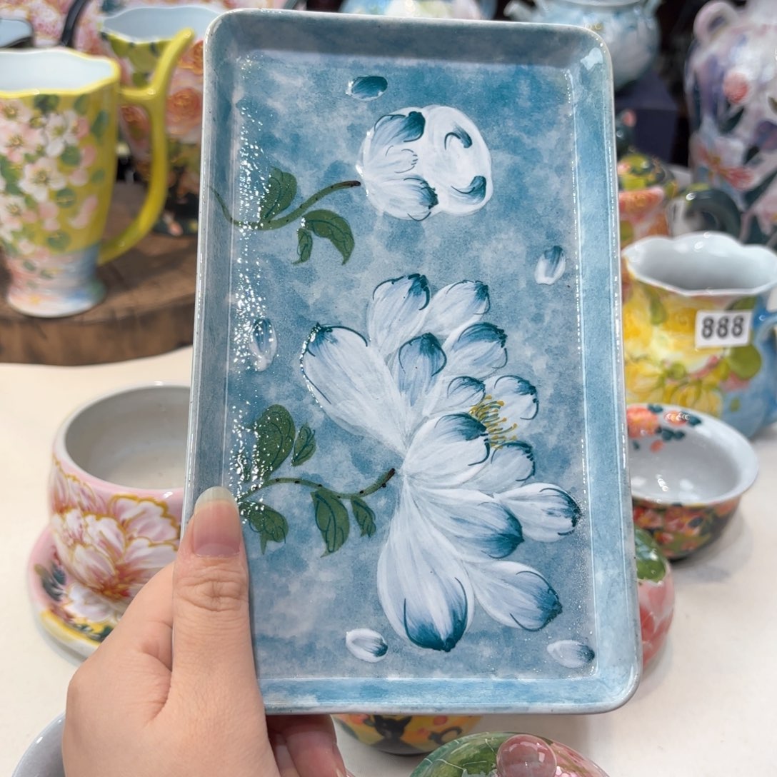景德镇手绘高温釉下彩陶瓷茶具