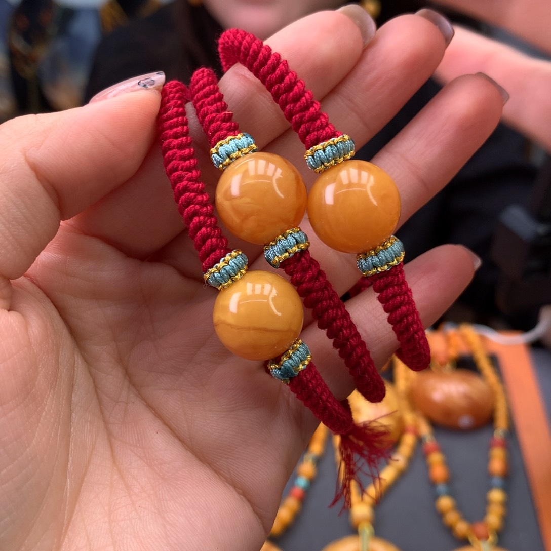 蜜蜡手绳未镶嵌多样性发一