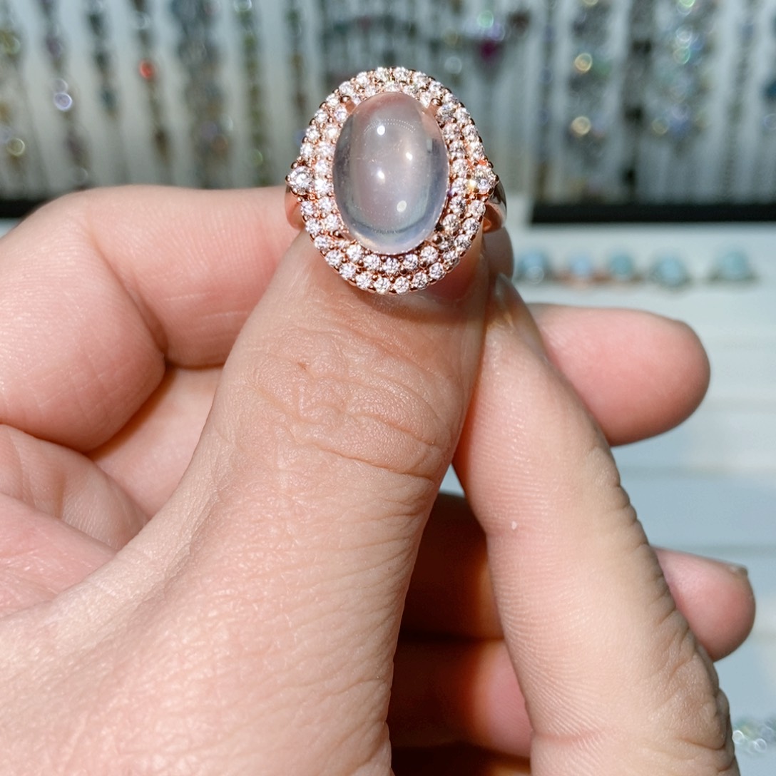 紫晶珠宝半成品银S925镶嵌