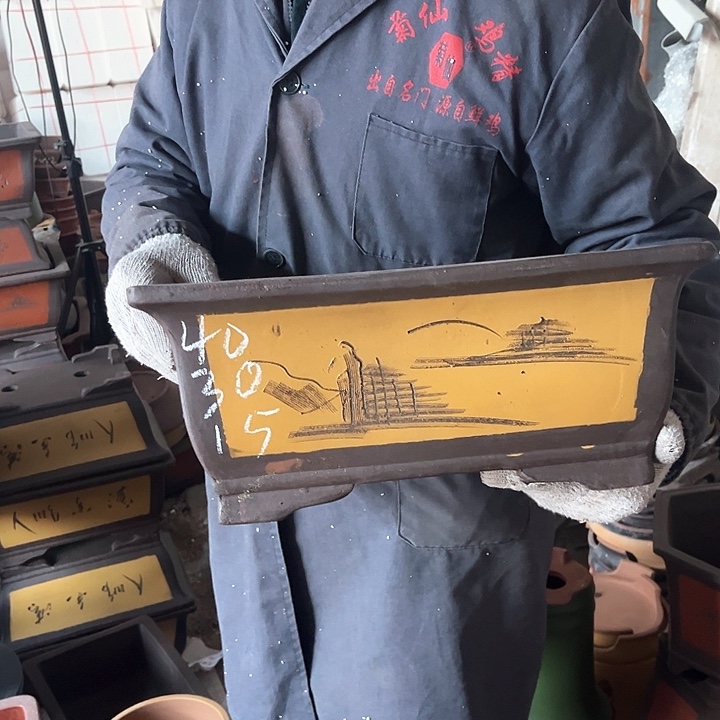 紫砂紫砂花盆和花盆