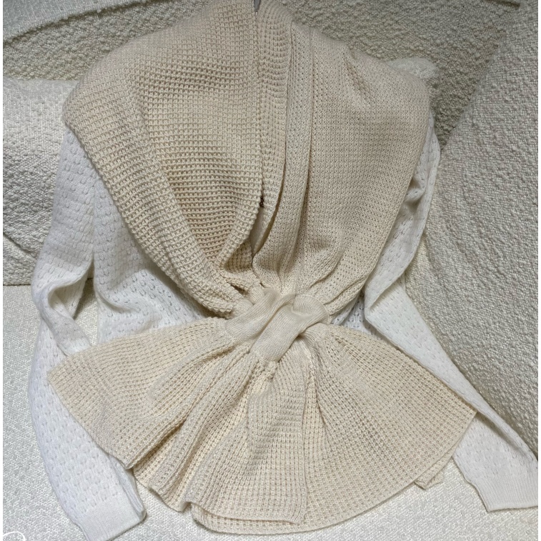 懒猫nono│Saynono茉莉羊驼镂空名媛风针织披肩/SYG901