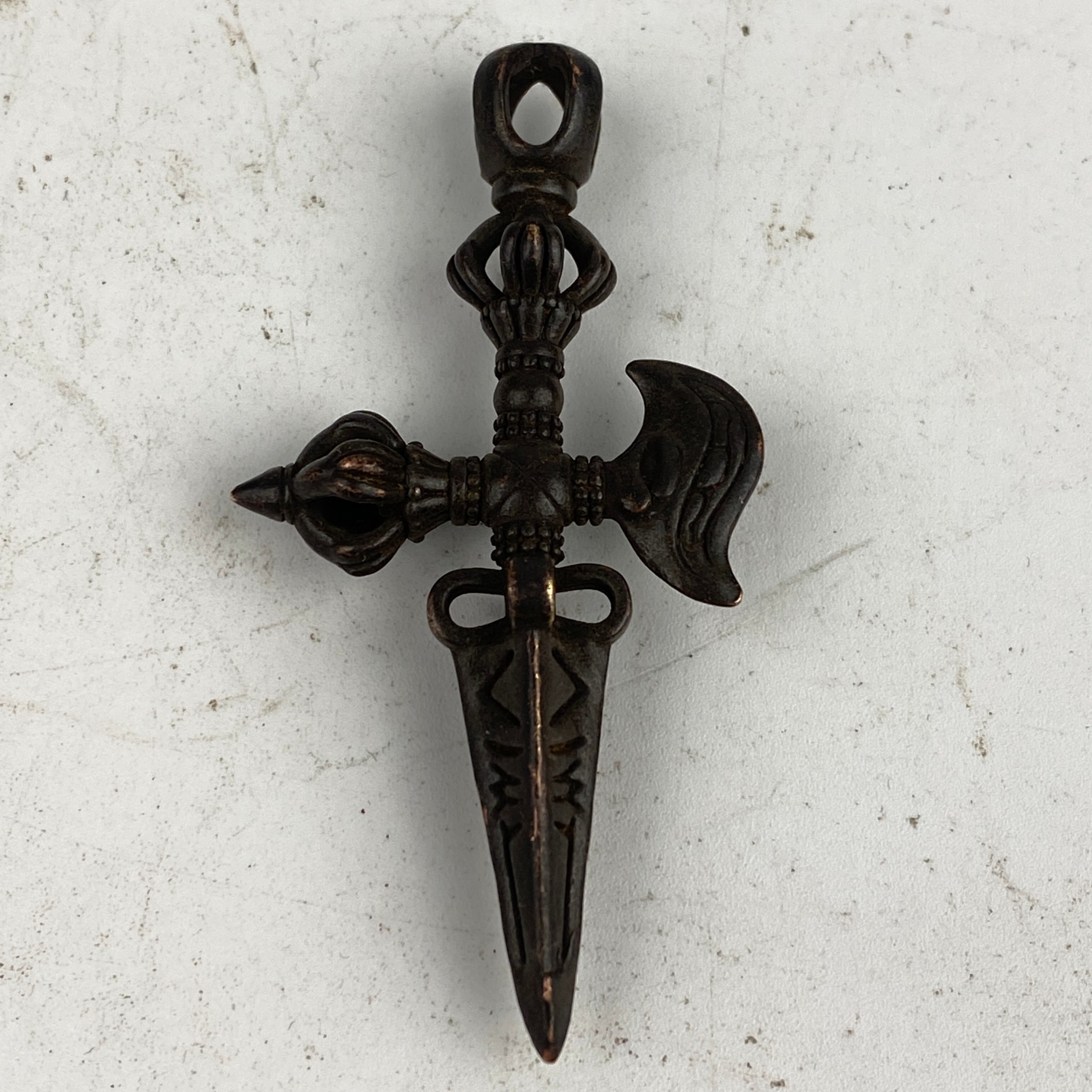 ZBM·20世纪前期金刚钺刀撅挂件60mm11gZBM25121970