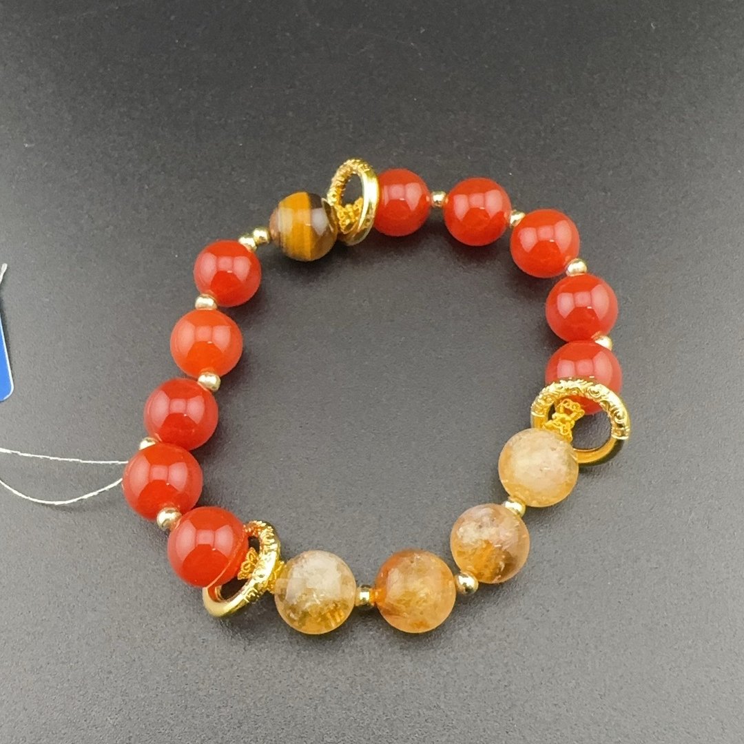 BY0725FLSF标101 北玉精选 玛瑙手串