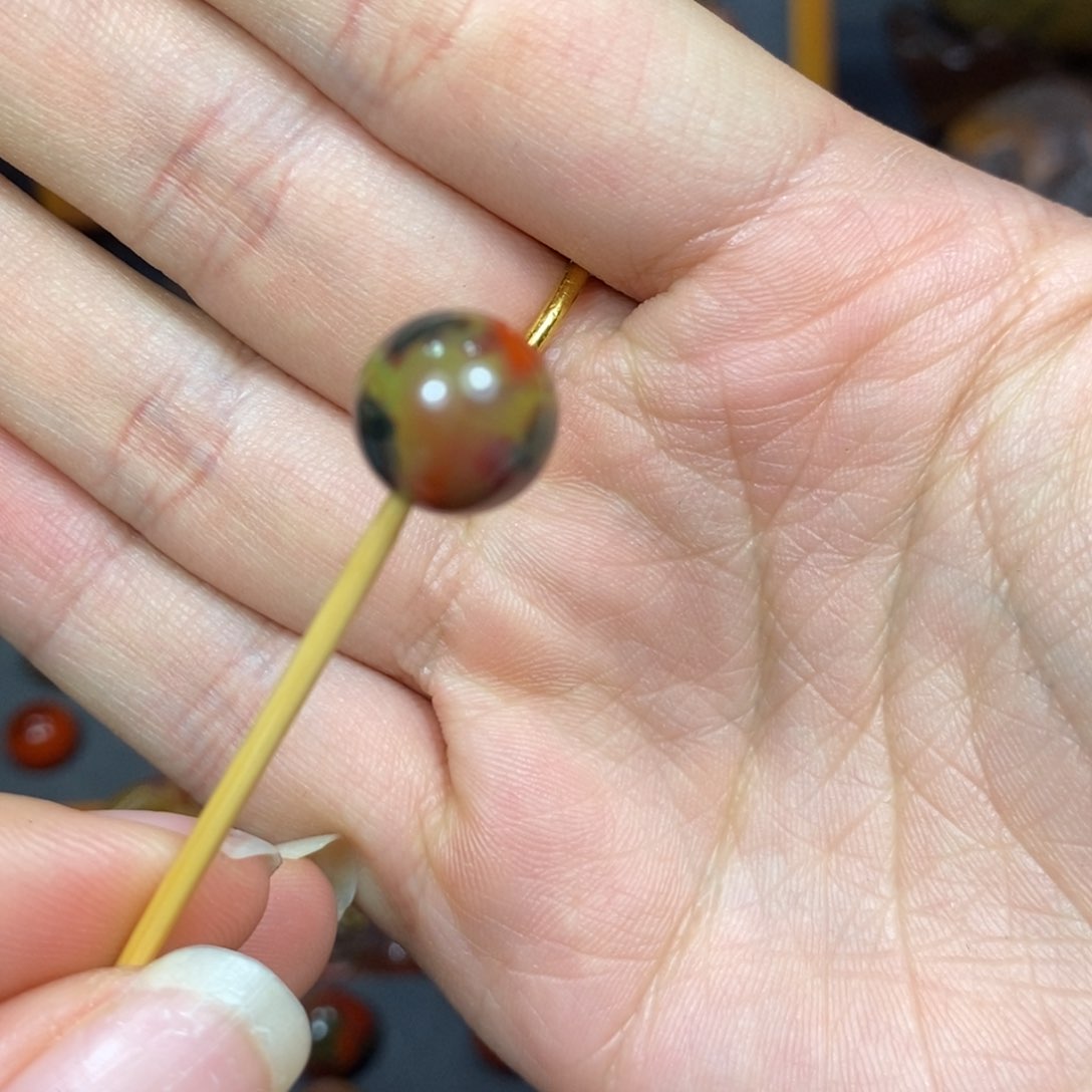 南红玛瑙珠子未镶嵌歾*乀
