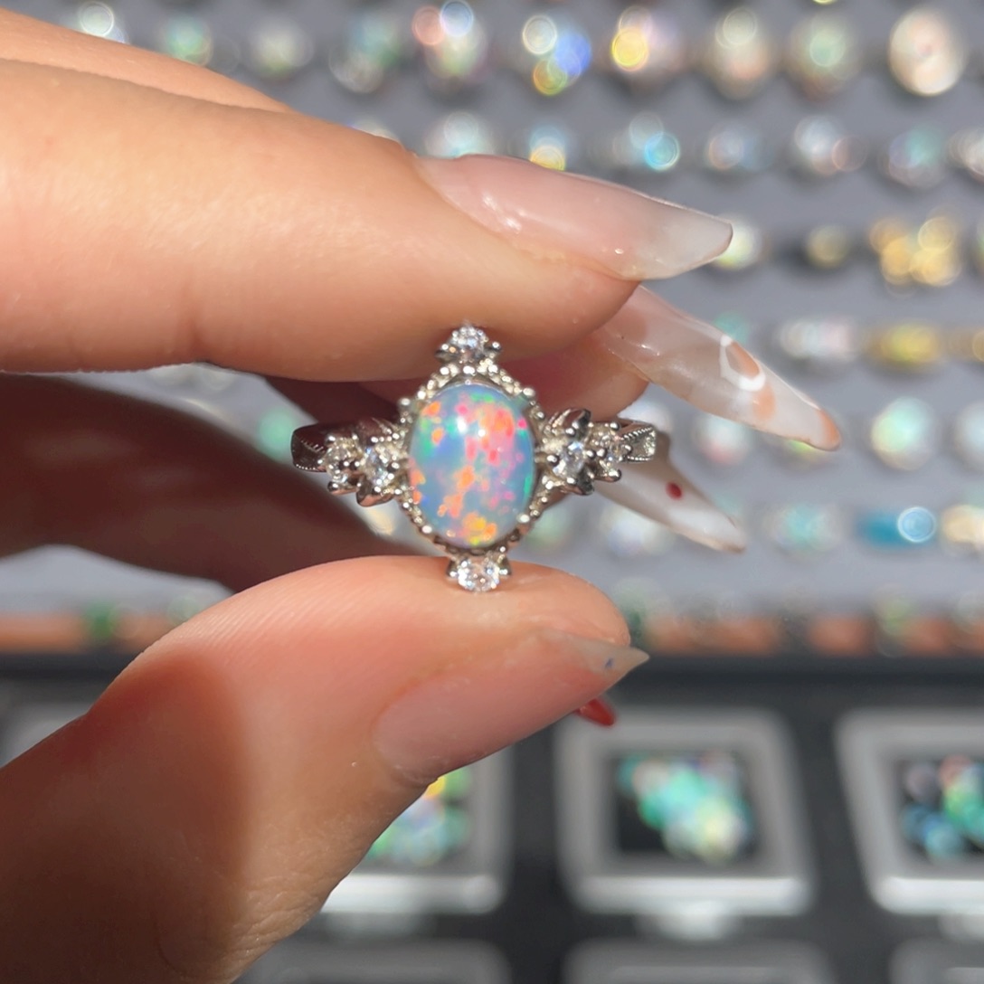 欧泊欧泊戒指银S925镶嵌