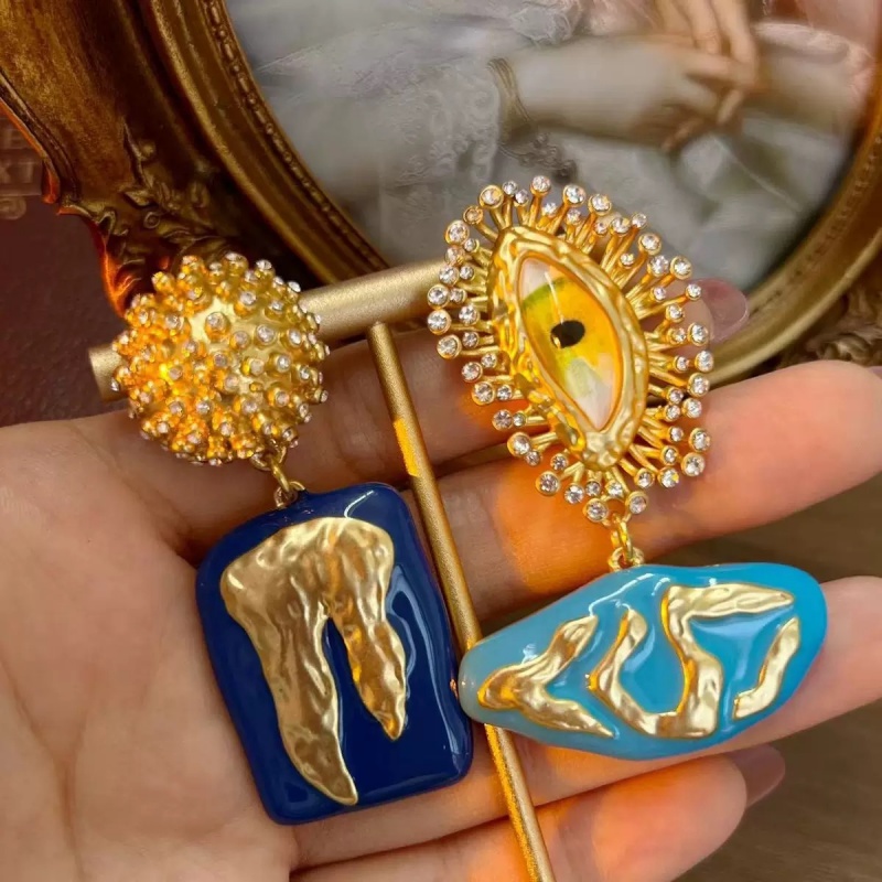 铜合金仿水晶耳饰 【6113】Emily Vintage珍藏款