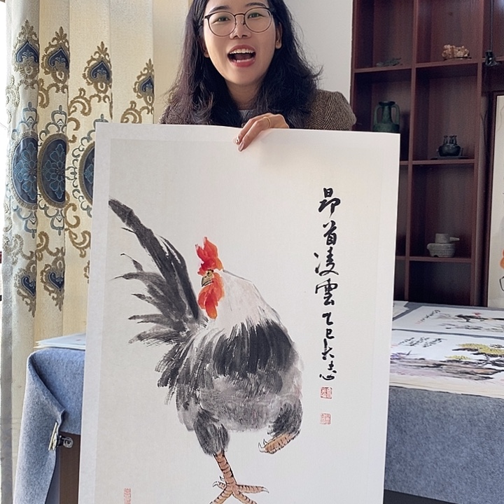 国画纯手绘国画写意作品45*68