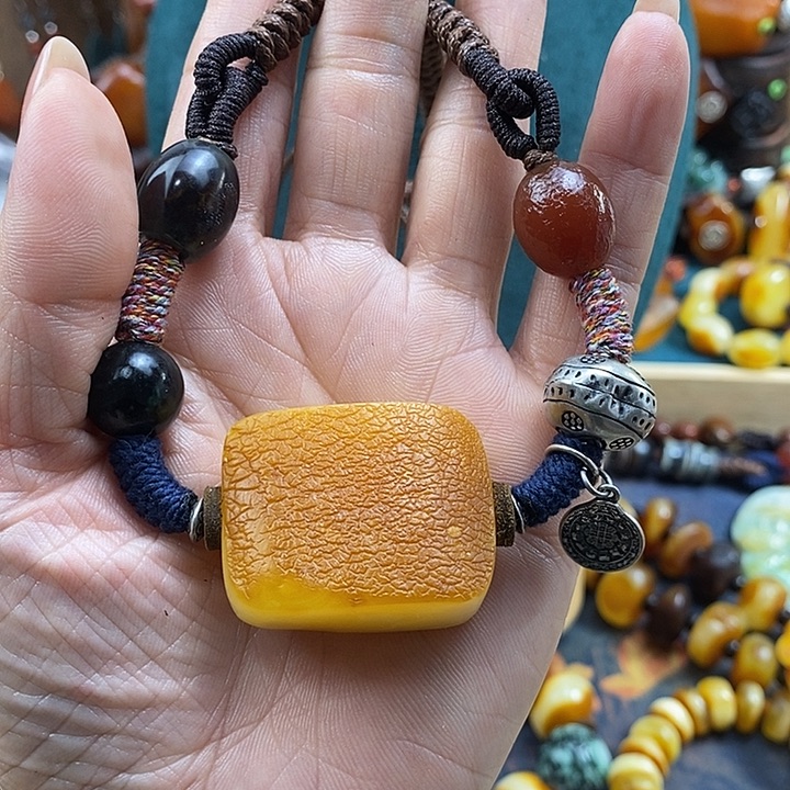 蜜蜡未镶嵌项链项链