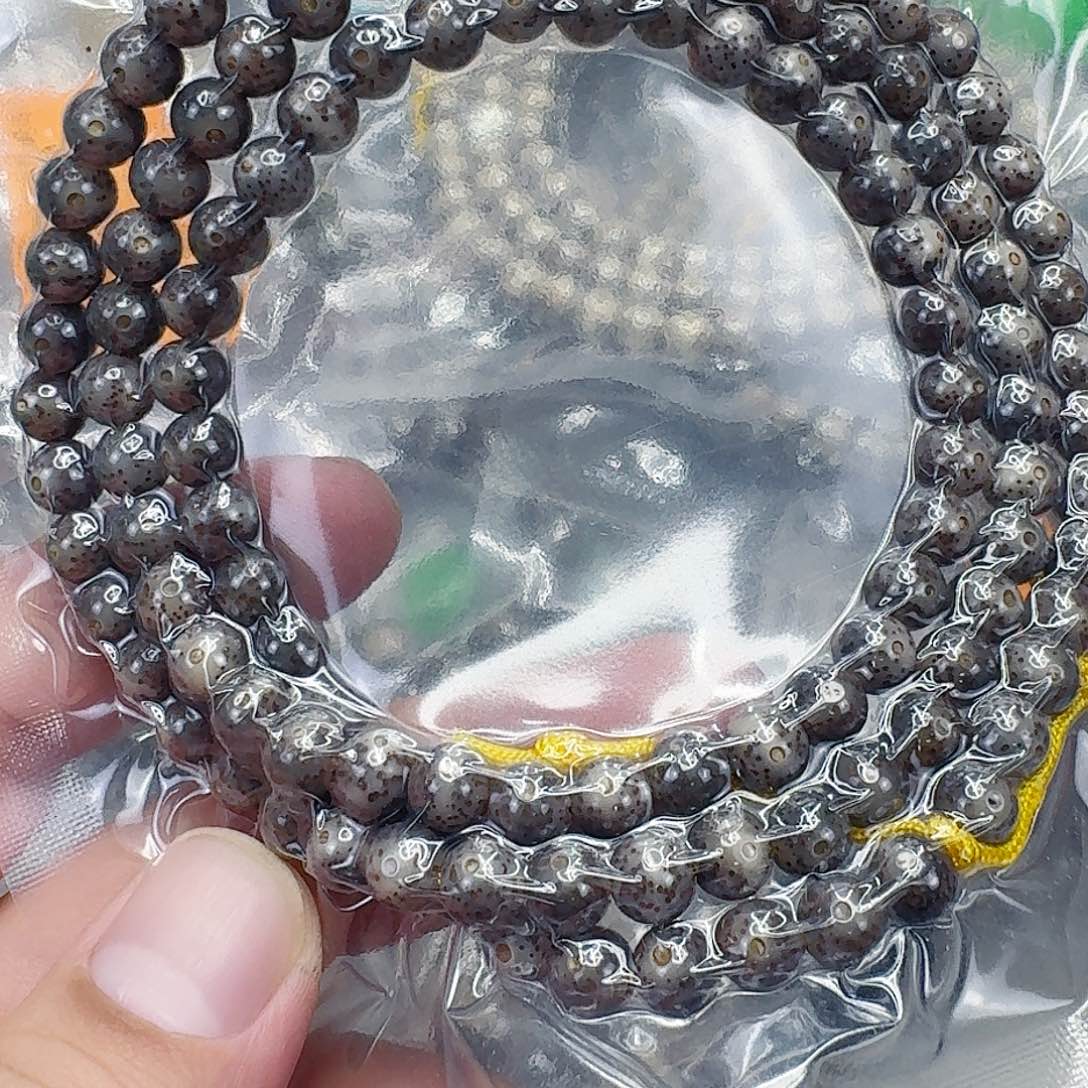 星月菩提手串17高端黑冰果冻星月菩提7-108圆