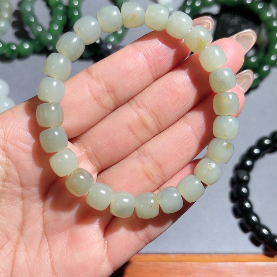 和田玉手链未镶嵌1