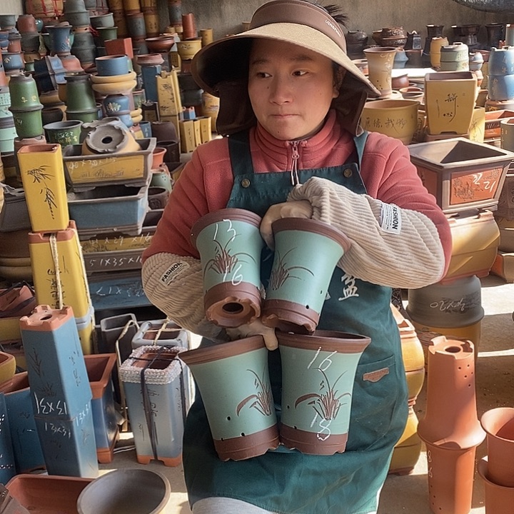 紫砂花盆紫砂花盆