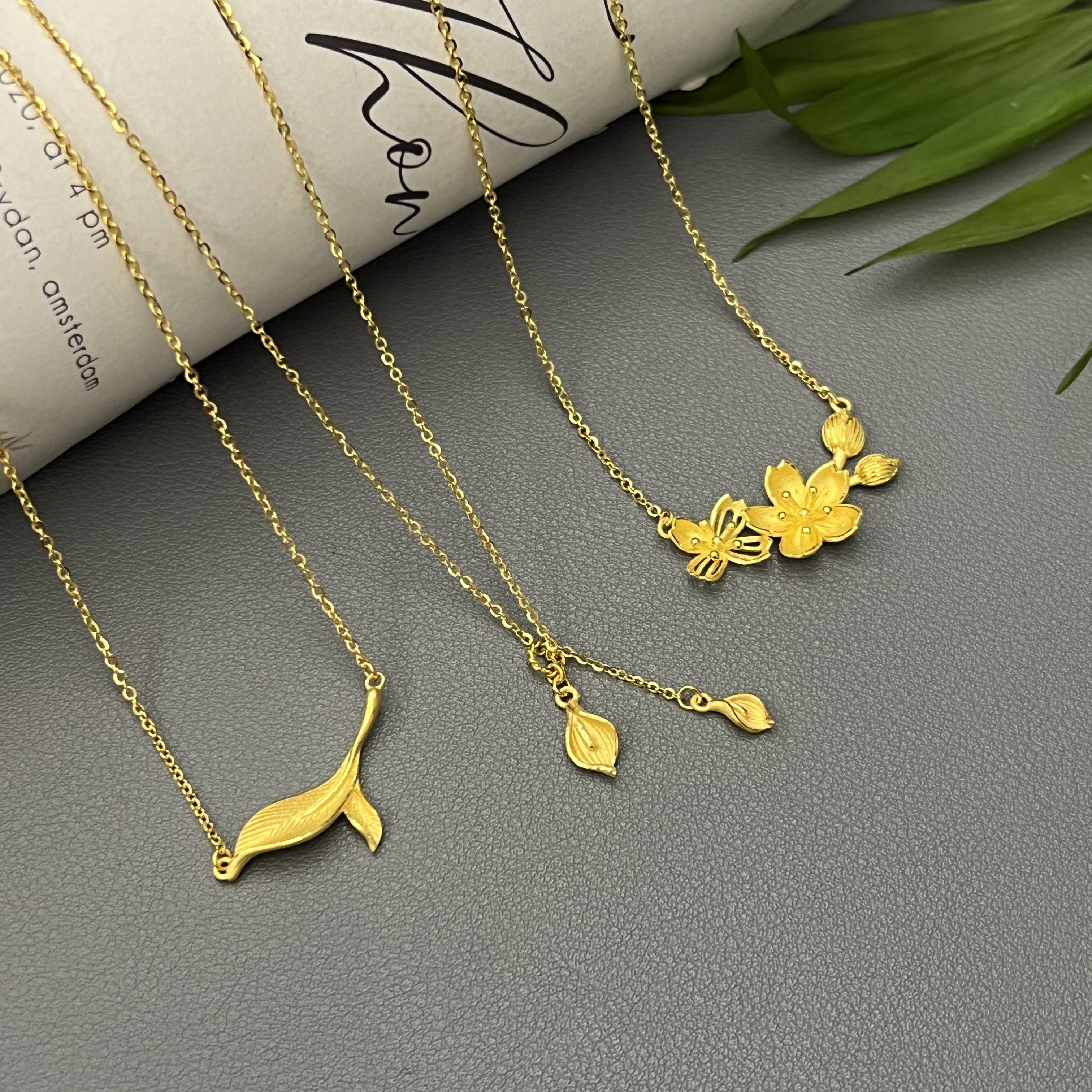 【花瓣系列黄金项链】足金999项链套链 多样性发一