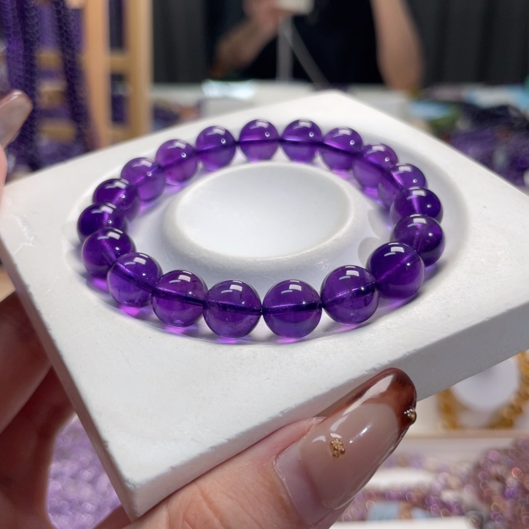 未镶嵌手链水晶10mm乌拉圭紫水晶