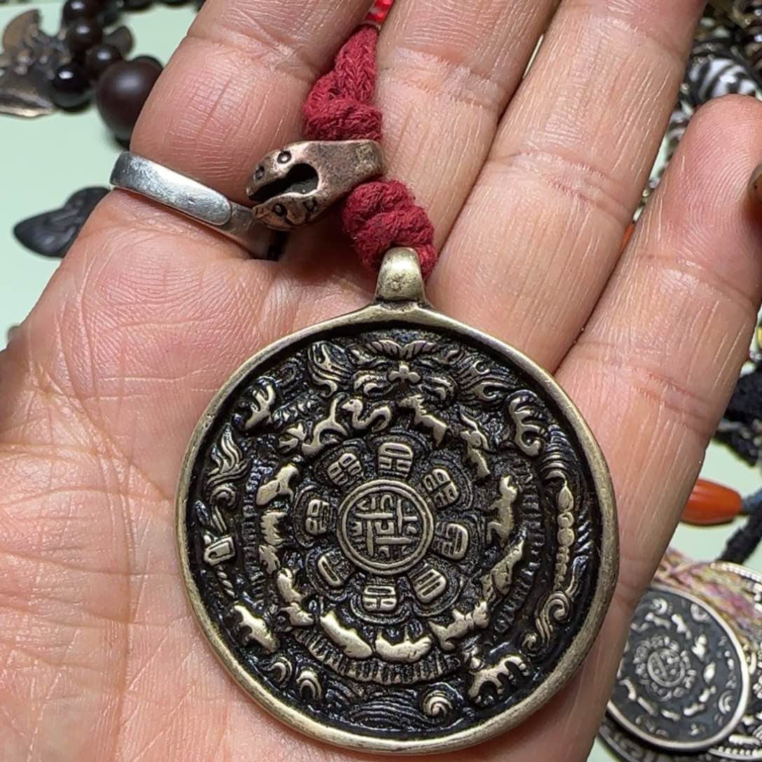 精品立马铜九宫牌六咒点