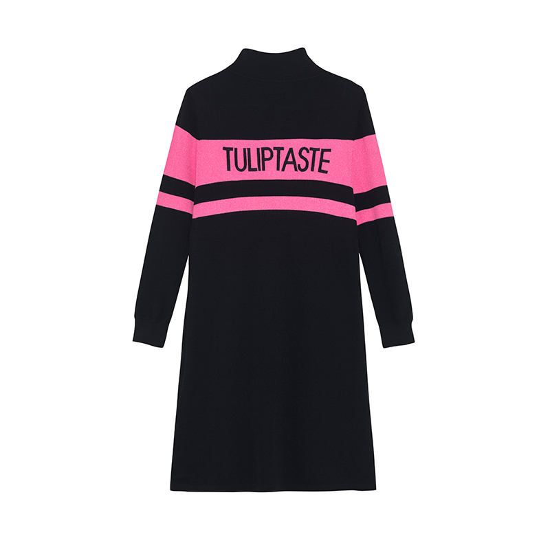 【丽公主】商场同款新品H型遮肉显瘦针织连衣裙N191A31394