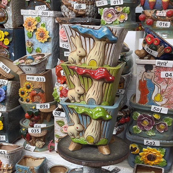 粗陶材质多肉花盆