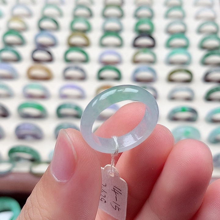 翡翠戒指未镶嵌14-15号