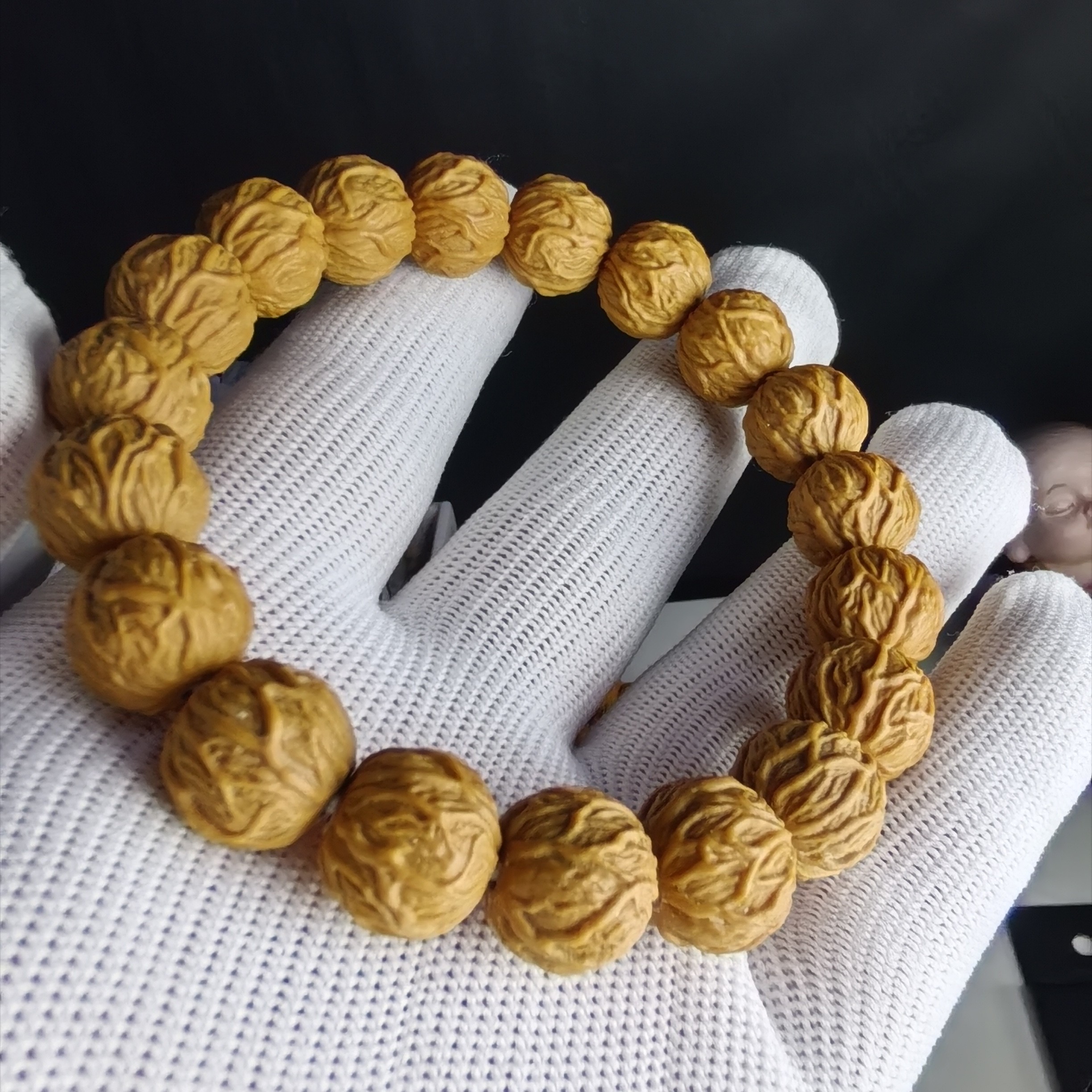 【吉辰出品】毒液3.0猴头手串 龙炎料 全品无暇13mm 