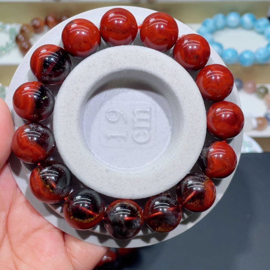 水晶手链未镶嵌极光手链，晶体通透