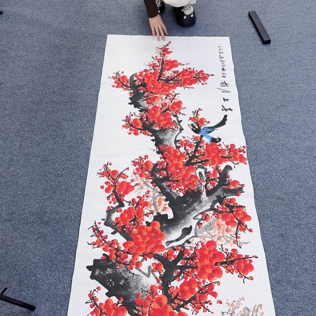 国画作品小姐姐放漏中