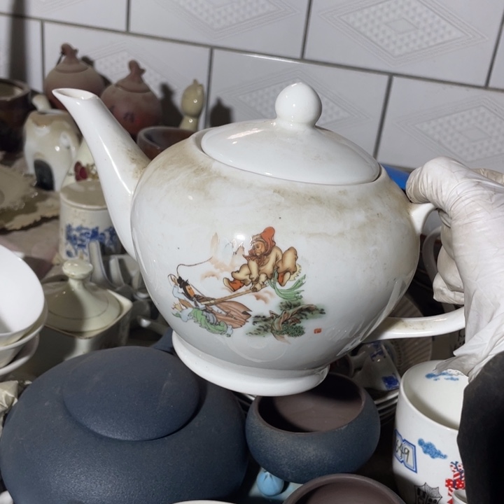 紫砂茶壶陶瓷艺术摆件
