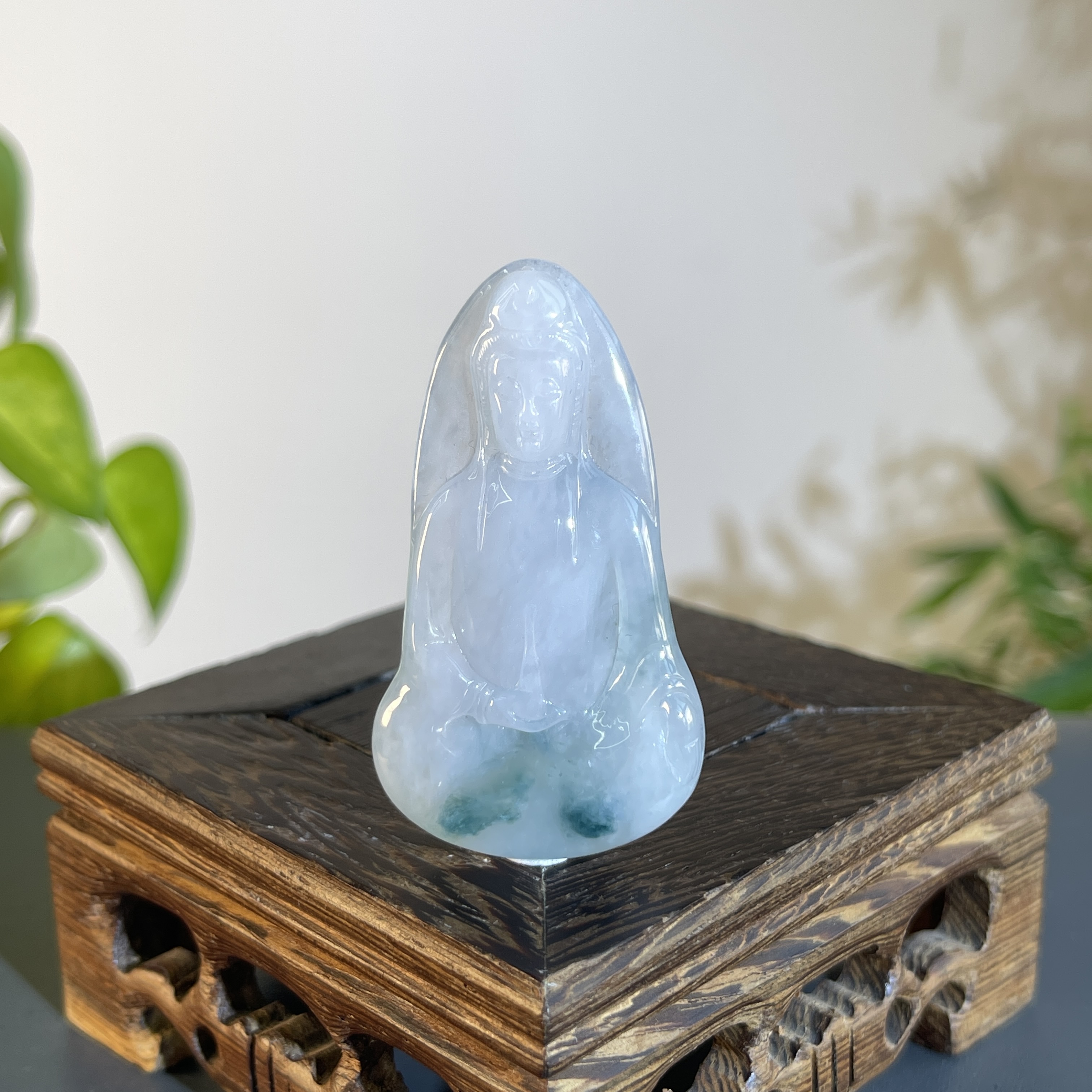 JTW20-60 天然缅甸A货翡翠  素衣观音