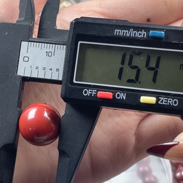 水晶珠宝半成品未镶嵌帝王砂单珠15mm