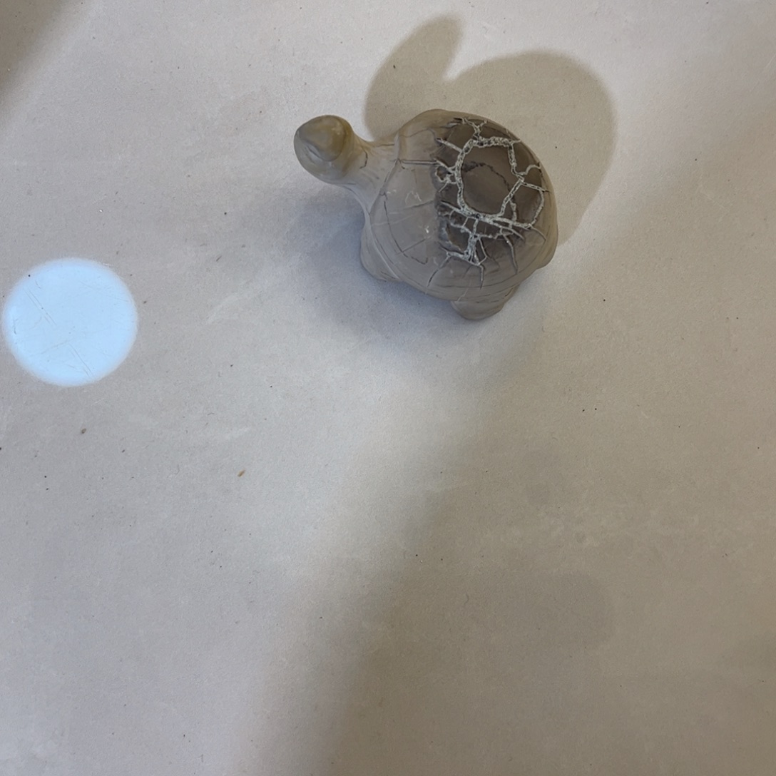 用***6石材龟纹石小龟摆件