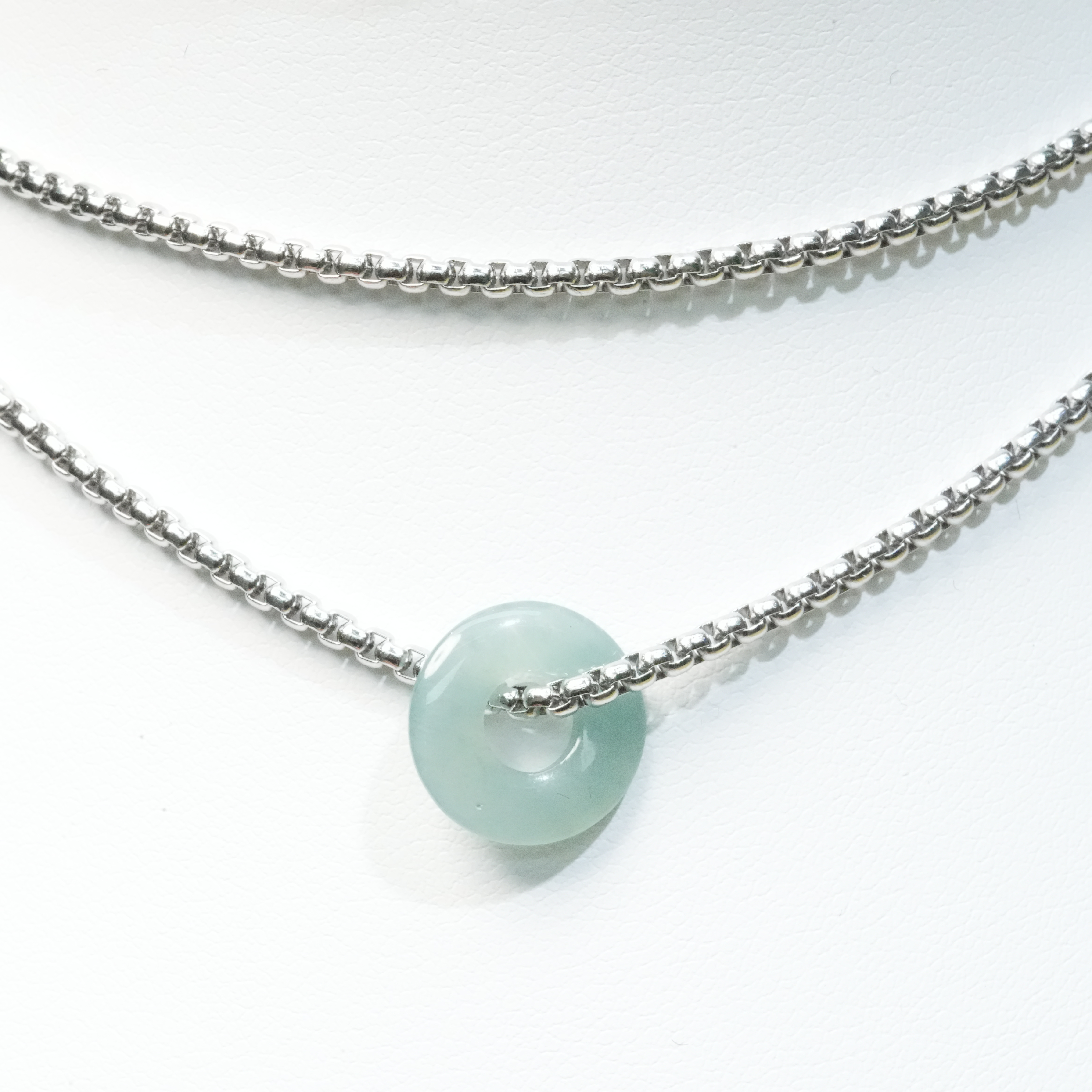 【小胖翡翠】天然翡翠平安扣吊坠A货日常百搭挂坠（配粗链）多样性发1