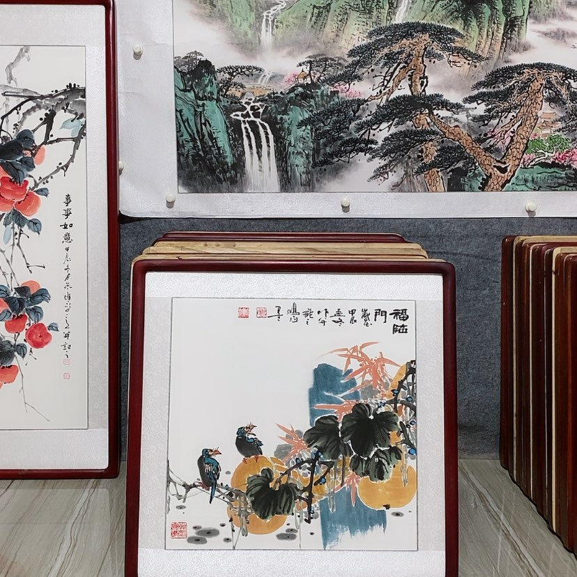 【闪购商品】国画书画作品带框65×65厘米