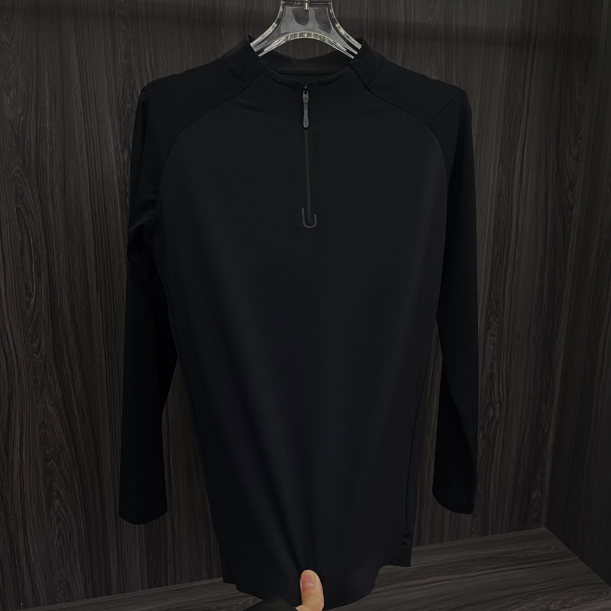 《林森》新款男士长袖套头半拉链运动休闲户外透气T恤-Gcc