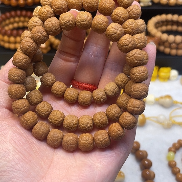 猴头核桃雕刻微瑕荔枝纹