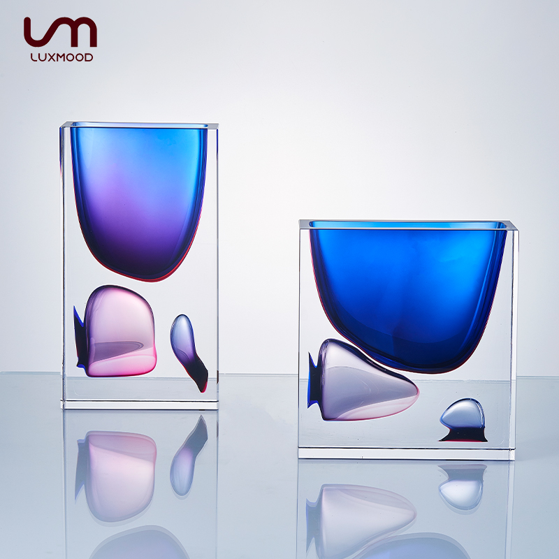 LUXMOOD勒慕轻奢琉璃创意艺术摆件装饰摆件乔迁礼品客厅轻奢摆件