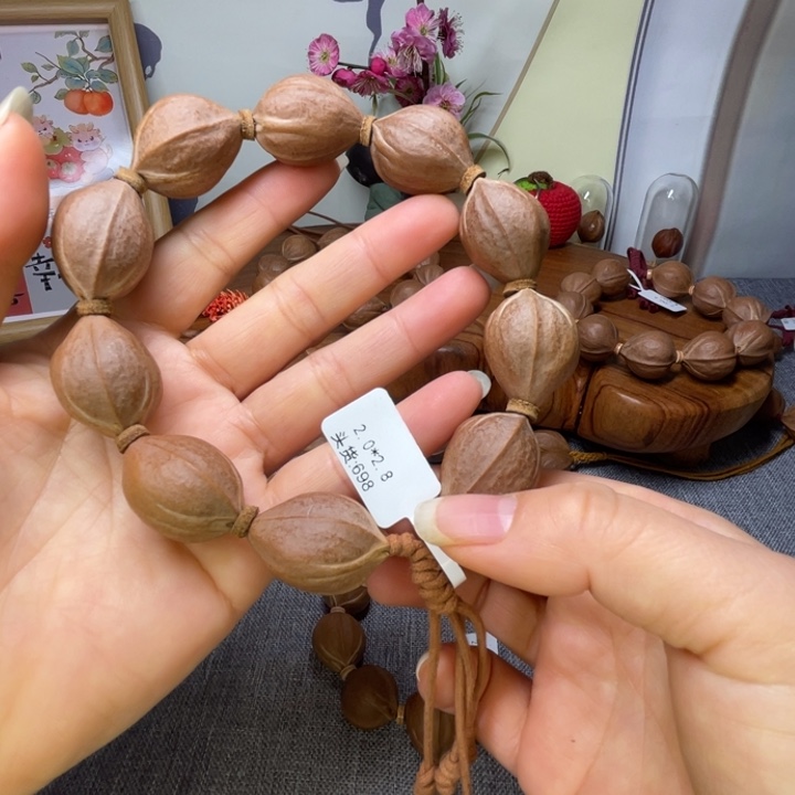 橄榄核手串/手链善**行梅林铁核20.28头货